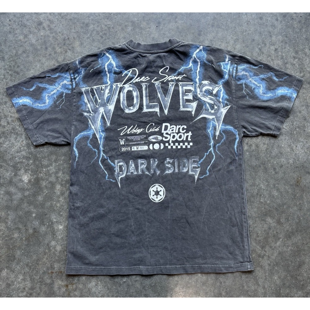 Star Wars X Darc Sport Ride The Lighting T-Shirt Medium Wolves Club Dark Side
